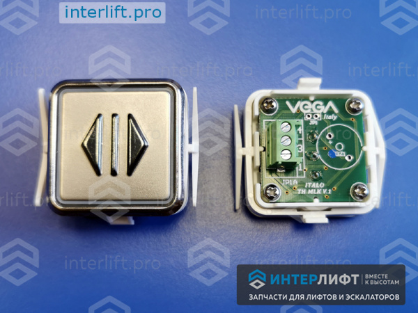 1191 Кнопка VEGA ITALO MLK, синий свет, открытие