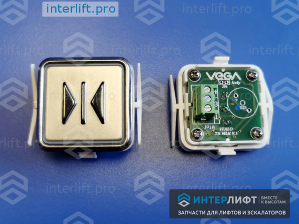 1190 Кнопка VEGA ITALO MLK, синий свет, закрытие